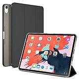 Maxboost Case for iPad Pro 11-inch Case (2018) Magnetic PU Leather Front Cover [Not Support Apple Pencil Charging] Stand/Auto Wake/Sleep Design/Translucent Matte Frosted Hybrid Casing 11