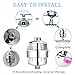 Advanced Shower Filter - 1 Replacement Cartridge + 1 Teflon Tape High Output Universal to Remove Chlorine & Sediments to Purify Water, Chrome Plated Finish (Shower Filter)