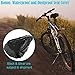 Cevapro Soft Silicone Gel Padded Bike Seat Cover - Improved Comfort Bicycle Seat Cover for Spin, Stationary, Cruiser, Mountain, Road Bike - Outdoor Cycling (Black)