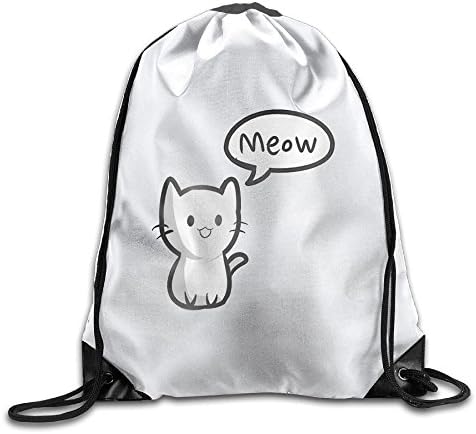 Meow Meow Cat Drawstring Backpack Sackpack Backpack For Men & Women School Travel Backpack