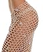 Women Crochet Beach Cover up Fishnet Sarong Wrap with Shells Pailletes