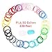 3D Filament, MKOEM 3D Pen Filament Refills PLA 1.75mm with Finger Caps- 30 Colors, 11 Feet Each, Total 330Feet