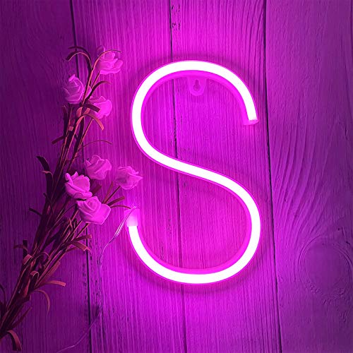ENUOLI Neon Signs, Light Up Letters Marquee With Pink Lights for Wall Decor, Christmas Party, Bar Decorations, Wedding, Birthday (S)