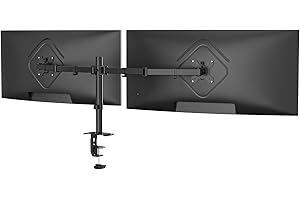 Suptek Dual Monitor Desk Mount, Adjustable Dual Monitor Arm for 2 Monitor Screens up to 42 inch, Extra Tall 15.83" Pole Dual 