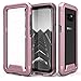 ZIZO ION Series for Samsung Galaxy Note 8 Case Military Grade Drop Tested with Tempered Glass Screen Protector Rose Gold Clear