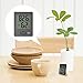 BALDR Mini Digital Portable Versatile Thermometer Hygrometer Monitor Temperature Gauge Humidity with Standing Wall Hanging Magnet babyroom Greenhouse,Black