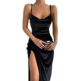 TICBRY Women's Sexy Velvet Spaghetti Straps Drawstring Bodycon Party Club Dress