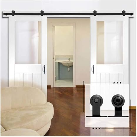 LWZH 8FT/244cm Schiebetürbeschlag Set Barn Door Hardware Kit für