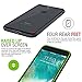 iPhone 7 Plus case, FlexGear 360 Slim Clear Hard PC Back TPU Bumper + Glass Screen Protector (Clear - Black)