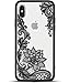 VIROMO Matte Slim Case for iPhone X/XS (ONLY) with [2 Pack] Screen Protectors, Full Camera Cover, Black Lace Flower Design on Hard Back for Women, Girls, Shockproof Rubber Bumper