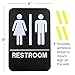 Excello Global Products Plastic Restroom Sign: Easy to Mount with Braille (ADA Compliant), Great for Business & Restaurants - 6