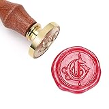Mceal Wax Seal Stamp, Brass Seal with Wooden