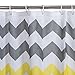 Chevron Shower Curtain, 72 x 72-Inch, Gray/Yellow
