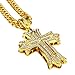 Gold Chain for Men Hip Hop Jewelry Cross Necklace 30''