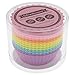 Freshware CB-304SC 12-Pack Silicone Mini Round Reusable Cupcake and Muffin Baking Cup, Six Vibrant Colors
