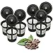 Xubox Reusable Coffee Filter, 6 Refillable Coffee Solo Filter Pod Single Stainless Mesh Compatible with Keurig Coffee Brewer System, Black Reusable Coffee Filters
