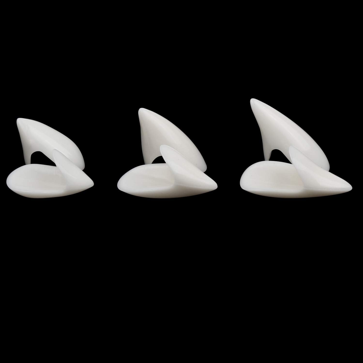 VEYLIN 3 Pair Vampire Teeth Fangs Cosplay Props Halloween Costume Props Party Favors (13mm 15mm 17mm), 13mm, 15mm, 17mm