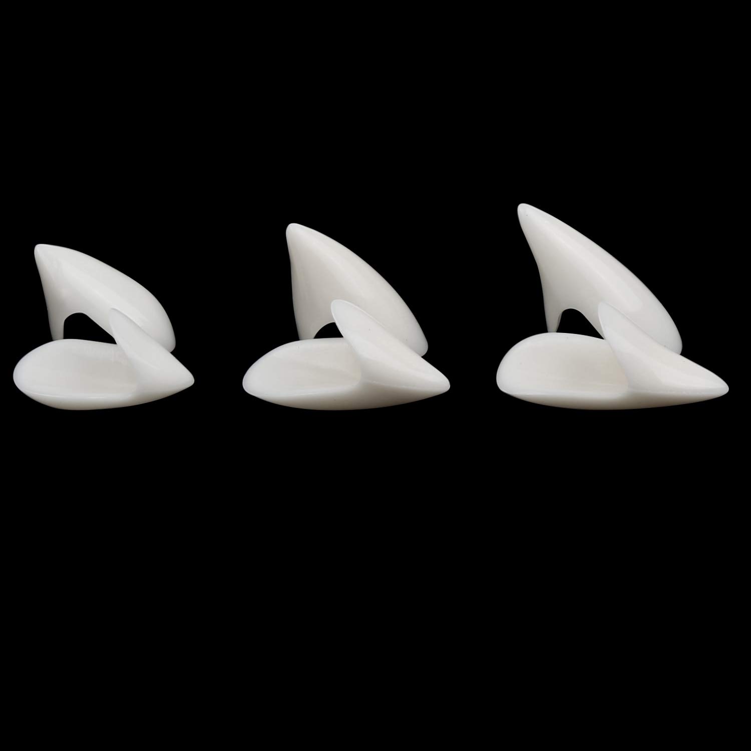 VEYLIN 3 Pair Vampire Teeth Fangs Cosplay Props Halloween Costume Props Party Favors (13mm 15mm 17mm)