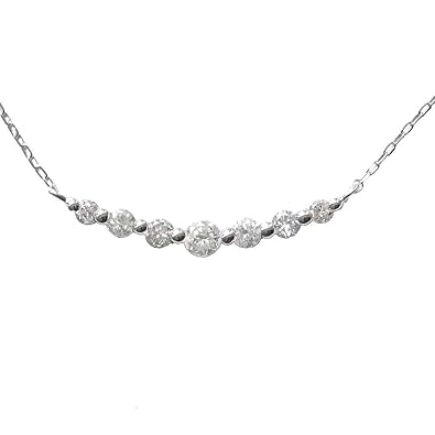 Amazon Pt900 プラチナ ライン ダイヤモンドネックレス 03