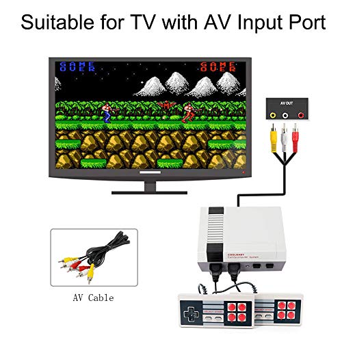 Beyondsky Classic Game Console Built-in 620 TV Video Games - Retro Family Mini Game Console with 8-bi,AV Output and Dual Control Controllers, Plug and Play, Bring Back Happy Childhood Memories - Thumbnail 2