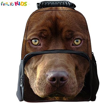 FOR YO KIDS the Pupils 3D Animal Casual Small Dog Pattern School Backpacks