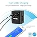 Anwaii Universal Travel Adapter International Travel Plug Adapter- Worldwide Charging Adapter - 2 Smart Power USB Charging Ports for Cell Phone Laptop in EU, UK, US and more than 150 Countries