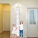 Homdipoo Kids Room Wall Decor Baby Height Growth Chart Ruler, Roll-up Canvas Height Chart Removable Wall Hanging Measurement Chart Wall Decor with Wood Frame for Kids Nursery Room 79