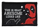 This is What Awesome Looks Like, Deadpool Parody - 2x3 Morale Patch - Black