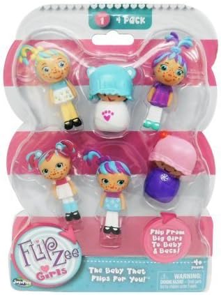 Flipzee girls mini babies series 1 pack of four!(Dolls vary)