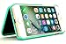 iPhone 7 Case, Bastex Teal Hidden Back Mirror Wallet Case with Stand Feature and Card Holder for Apple iPhone 7