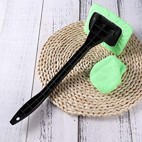 Windshield Cleaner Auto Handy Windshield Clean Car Wiper with Microfiber Cloth Long Handle Glass Washer Cleaning Tool