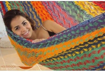 Thick Cord Mayan Hammock Multicolor Nylon