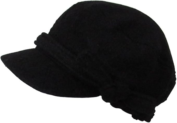 beret hat with brim