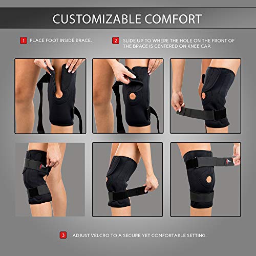 Hinged Unloader Knee Brace Support Relieves LCL ACL MCL, Meniscus