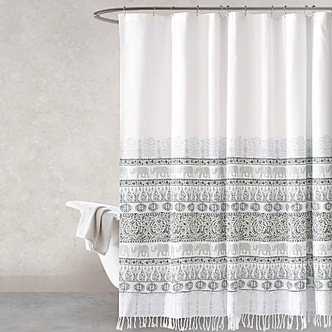 Shower Curtain Full Of Charmingly Exotic Style 72-Inch in Natural