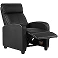 BestMassage Recliner Chair for Living Room Recliner Sofa Wingback Chair Single Sofa Accent Chair Arm Chair Home Theater Seating Modern Reclining Easy Lounge (Black)