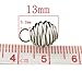 HOUSWEETY Small Size 100pcs Spring Bead Cages Pendants for Jewelry Making 8x9mm (Silver Plated)