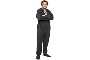Forever Lazy Footed Adult Onesies, One-Piece Pajama Jumpsuits for Men and Women, Unisex. with Detachable Feet.