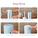 CLEEFUN Portable Small Cool Mist humidifier , Desktop Ultrasonic USB Air humidifier for Office Desk Home Bedroom and Car, 230ML Mini Cup Humidifiers with LED Night Light and No Noise(Blue)