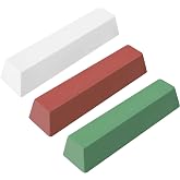 QZATTCAEN Buffing Polishing Cutting Compounds 3 lbs.Kit-Green Fine/White Medium/Red Coarse, for Airway Buffing Wheel - 3 Pcs