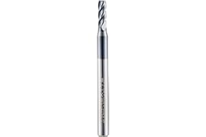 Turnextte 3/32" Micrograin Carbide Square End Mill Set, 4 Flute HRC 45 Deg AlTiN Coating End Mill Bits Set for Milling Alloy Steels, Hardened Steel,CNC Router Bits for DIYers & Professionals