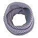 Eforstore Unisex Winter Warm Knitted Thicken Hollow Out Neckerchief Knit Infinity Scarf Christmas New Year Birthday Gift For Your Family and Friends Women Men (Light Grey)