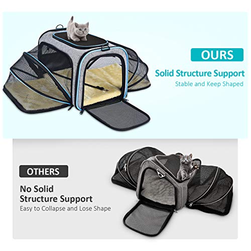 OMORC Pet Carrier Airline Approved, Expandable Foldable SoftSided Dog