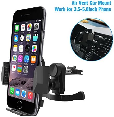 Wietus Car Mount, Car Air Vent Smartphone Car Mount holder Car Cradle for iPhone 7 7Plus,6s 6s plus,6 6Plus,5S 5C 4S Samsung Galaxy S3 S4 S5 S6 and All 3.5-5.8inch Smartphone and GPS Device (H1-85)