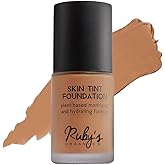 Ruby's Organics Liquid Foundation | Waterproof Full Coverage Long Lasting | Matte & Poreless, Full Coverage Blendable Normal to Oily Skin | Paraben and Synthetic Free| Shade D 03, 30ml