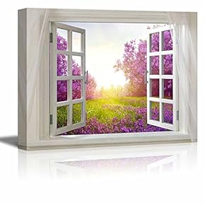 Glimpse into Beautiful Purple Landscape in Spring Out...