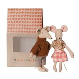 Maileg Mom and Dad Mice in a House