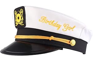 Brosash Birthday Captain Hat - Birthday Gift, Perfect as Party Favors, Costume Accessories
