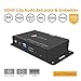 gofanco Prophecy 4K 60Hz HDMI Audio Extractor & Embedder via S/PDIF Toslink + 3.5 MM Stereo, 4K 60Hz YUV 4:4:4, HDR, HDMI 2.0a, HDCP 2.2, 18Gbps, ARC, CEC, Audio Extraction & Embedded, TAA Compliant
