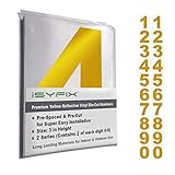 iSYFIX Reflective Yellow Vinyl Numbers Stickers